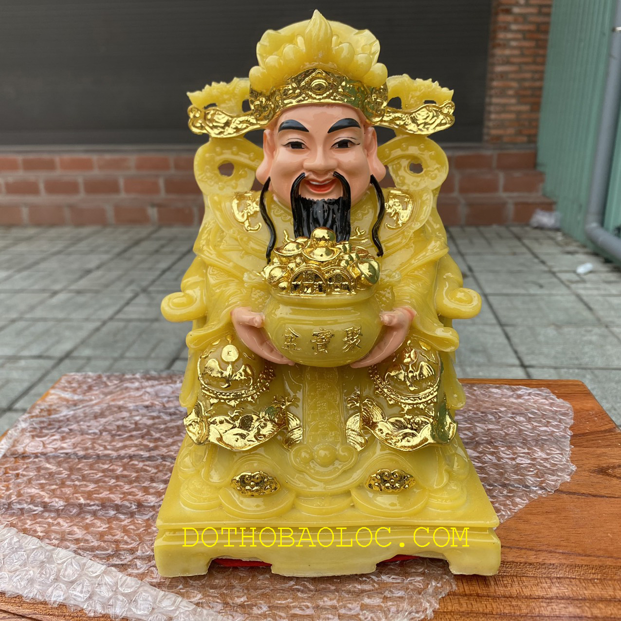 Tượng Ông Thần Tiên đá Việt Nam cao 25cm – Vàng