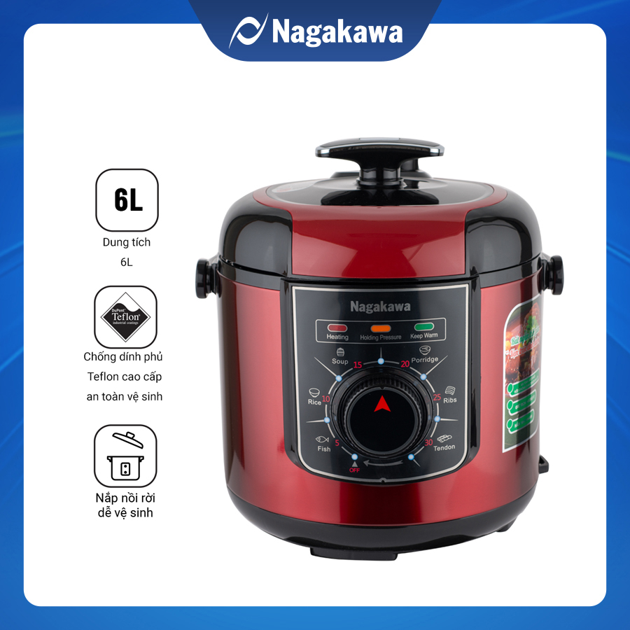 Nồi Áp Suất Điện Nagakawa NAG0205 - Hàng Chính Hãng