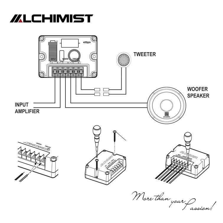 Loa  2-Way Alchimist AS-G65 Component Speaker Màng Nhôm Trắng Sang Trọng, Công Suất 130W Mạnh Mẽ