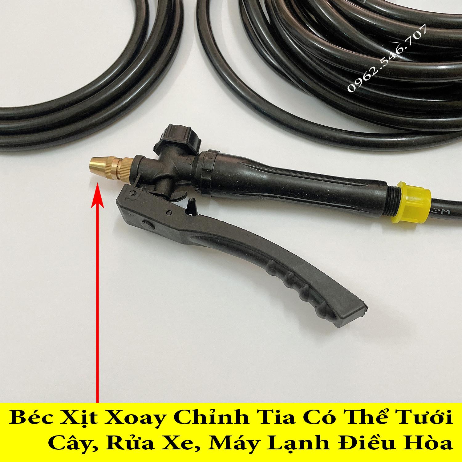 5m-10m-15m-20m dây dùng cho máy rửa xe,tưới cây mini 12v kèm súng xịt