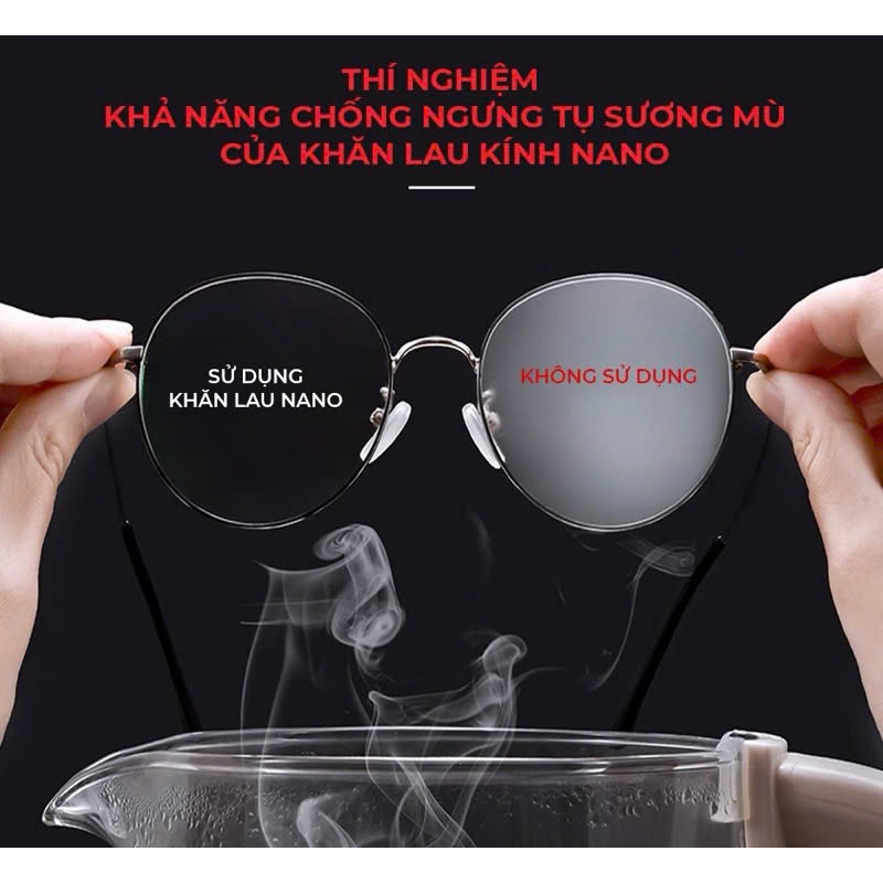 Khăn Lau Kính Nano Hộp 100 Miếng Khăn Giấy Chống Bám Hơi Nước, Chống Mờ Sương, Mồ Hôi, Chống Nhờn - Hàng Loại 1