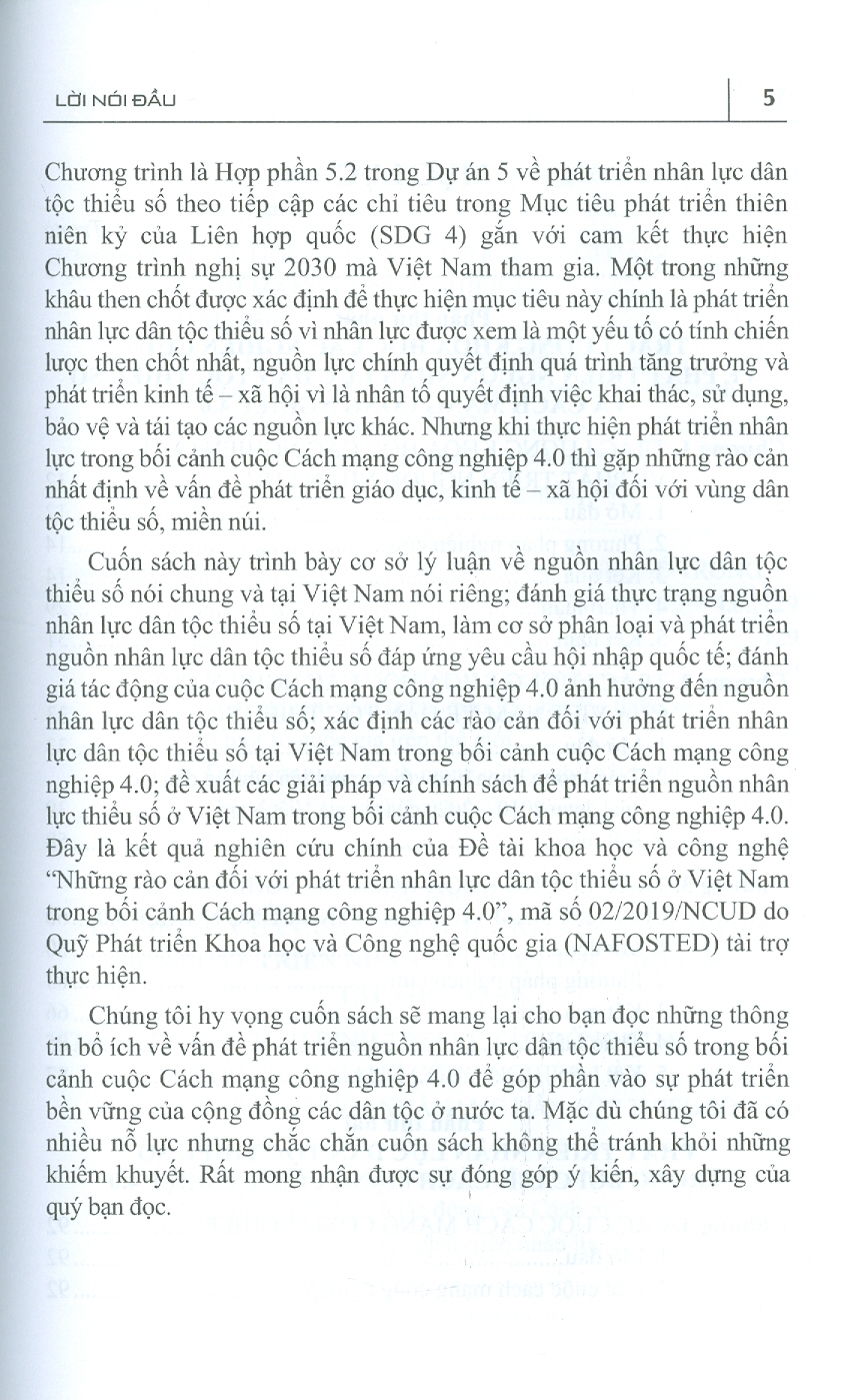 Cách Mạng Công Nghiệp 4.0 Và Phát Triển Nhân Lực Thiểu Số (Bìa cứng)