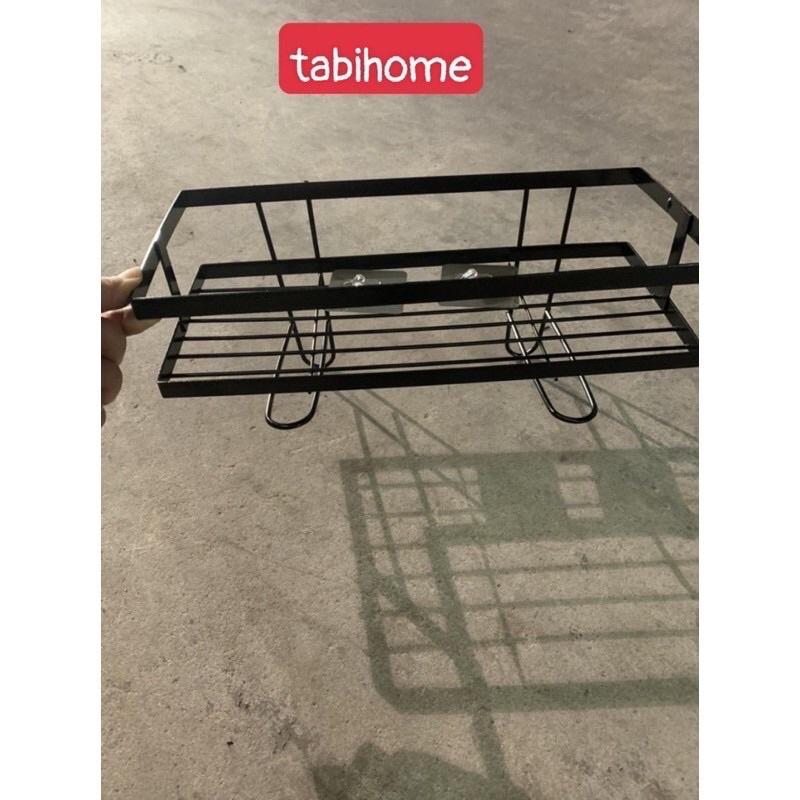KỆ SẮT GÀI ĐỂ ĐỒ TRÊN BỒN CẦU ĐEN TABIHOME MỚI 2 Chân