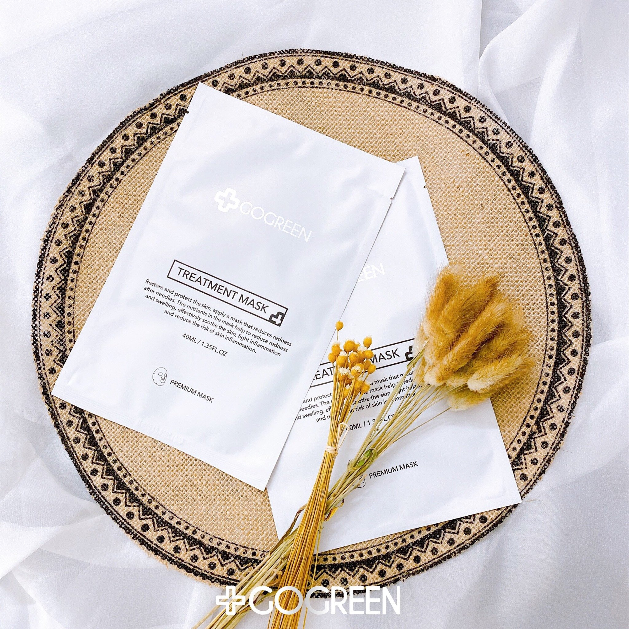 GOGREEN TREATMENT MASK  – Mặt nạ giảm đỏ và phục hồi sau phục hồi da (1 chiếc)