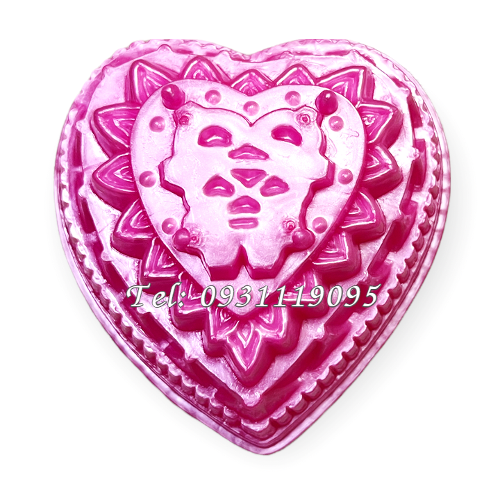 Khuôn rau câu trung thu hình tim Song Hỷ – Loại 12 cm – Mã số 1921