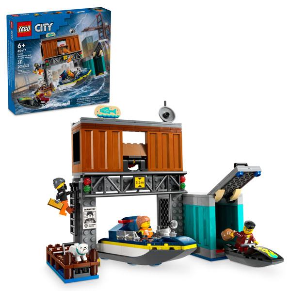 Đồ Chơi Lắp Ráp Tàu Cảnh Sát Và Hang Ổ Tội Phạm - Police Speedboat And Crooks' Hideout - Lego City 60417 (311 Mảnh Ghép)
