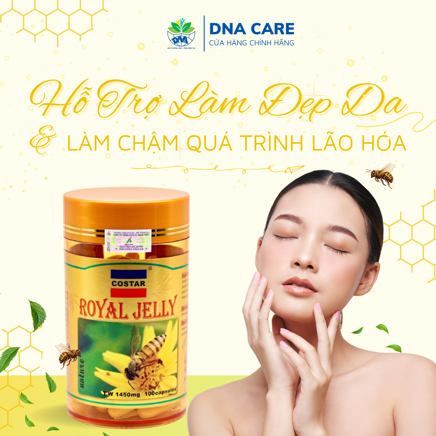 Viên uống sữa ong chúa Royal Jelly 1450mg hộp 60/100/365 viên