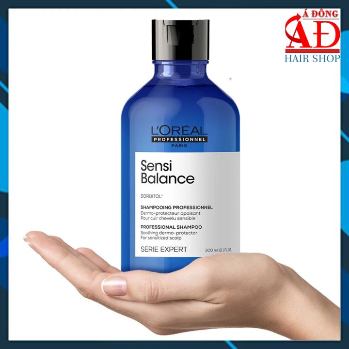 Dầu gội L'oreal Serie Expert Sorbitol Sensibalance soothing dermo-protector shampoo cho tóc và da đầu nhạy cảm 300ml