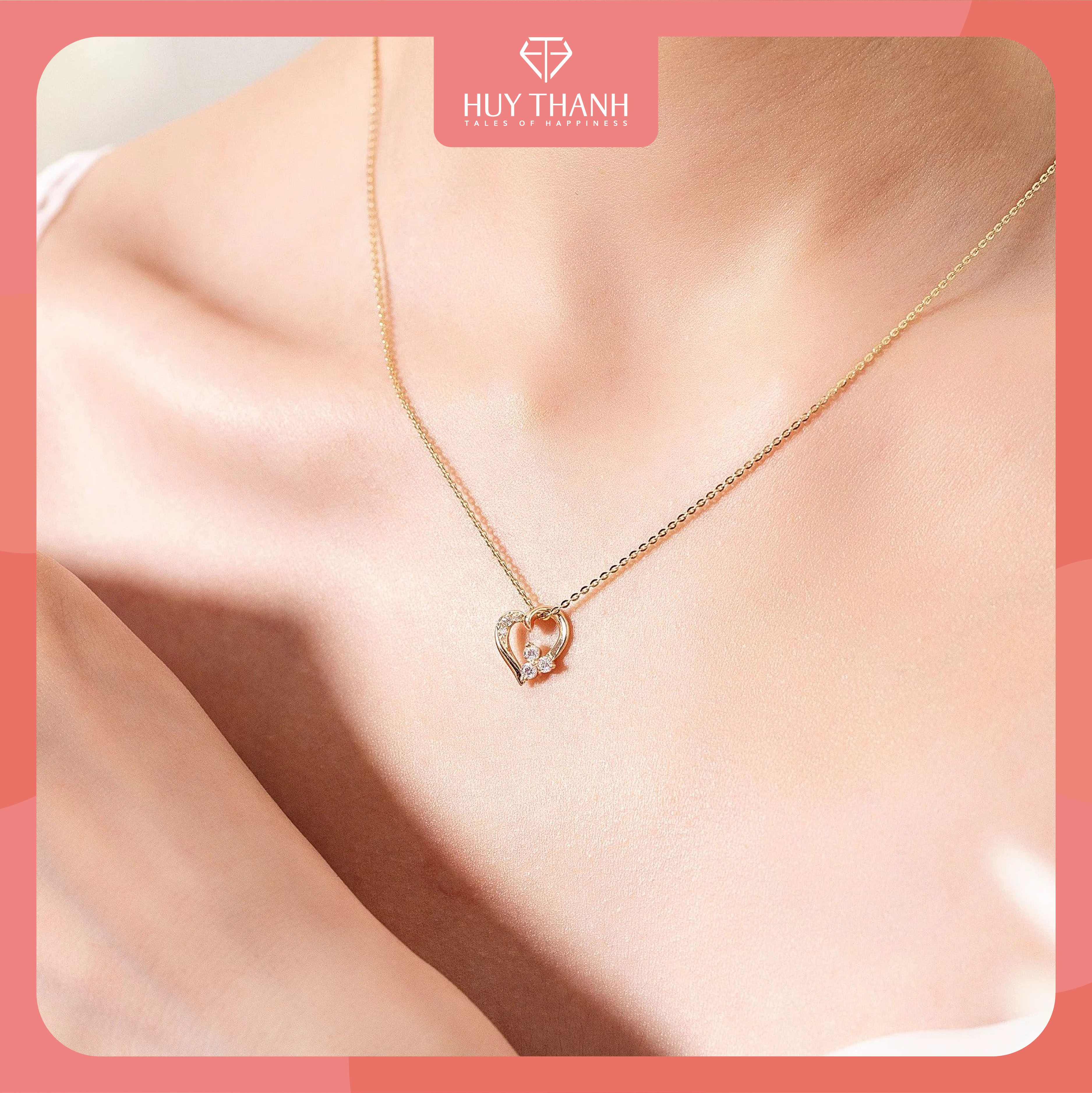 Dây Chuyền Vàng Tây 14k DCMAMD549 Huy Thanh Jewelry