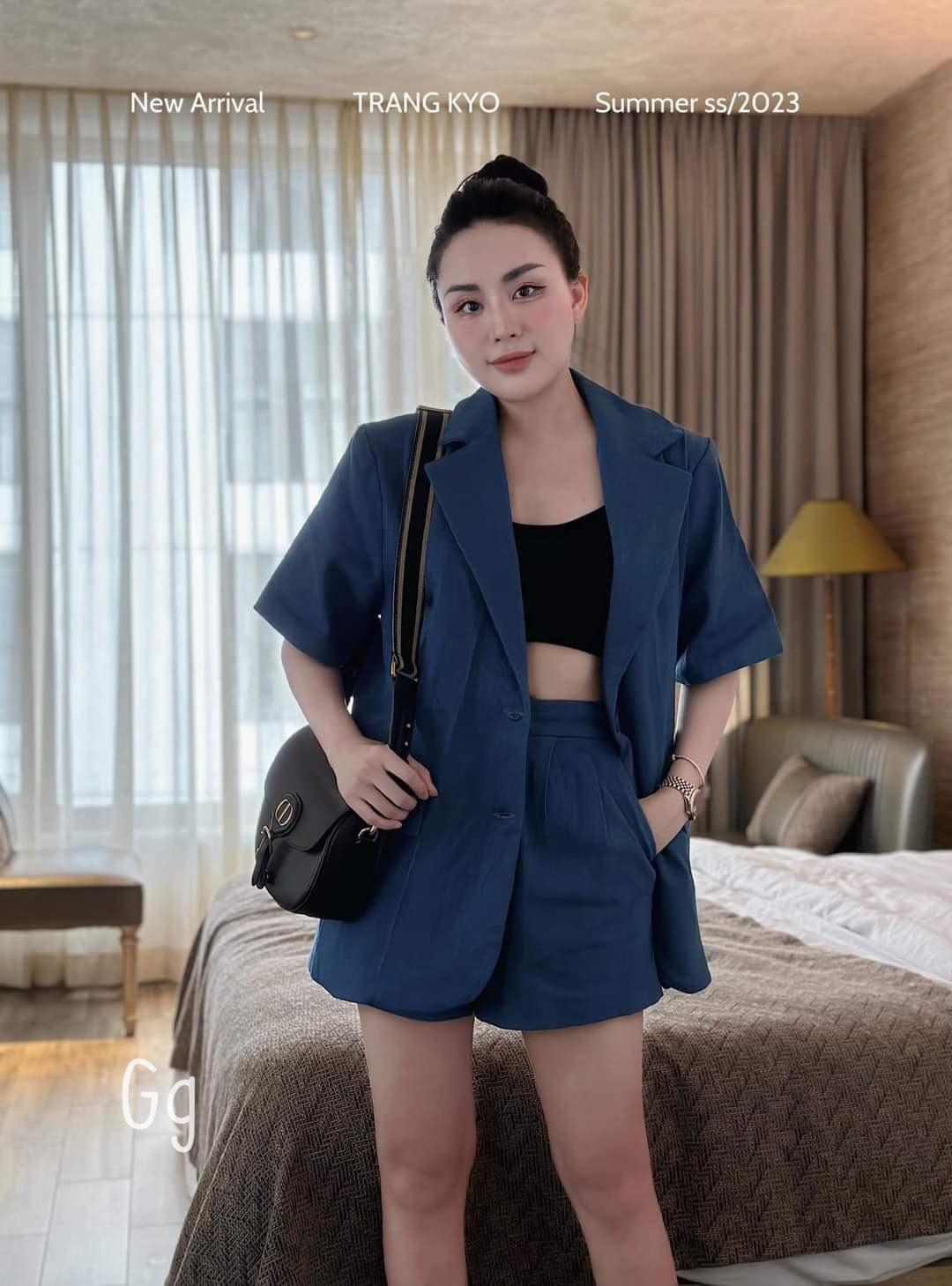 Sét jean 3 món đùi kèm áo trong