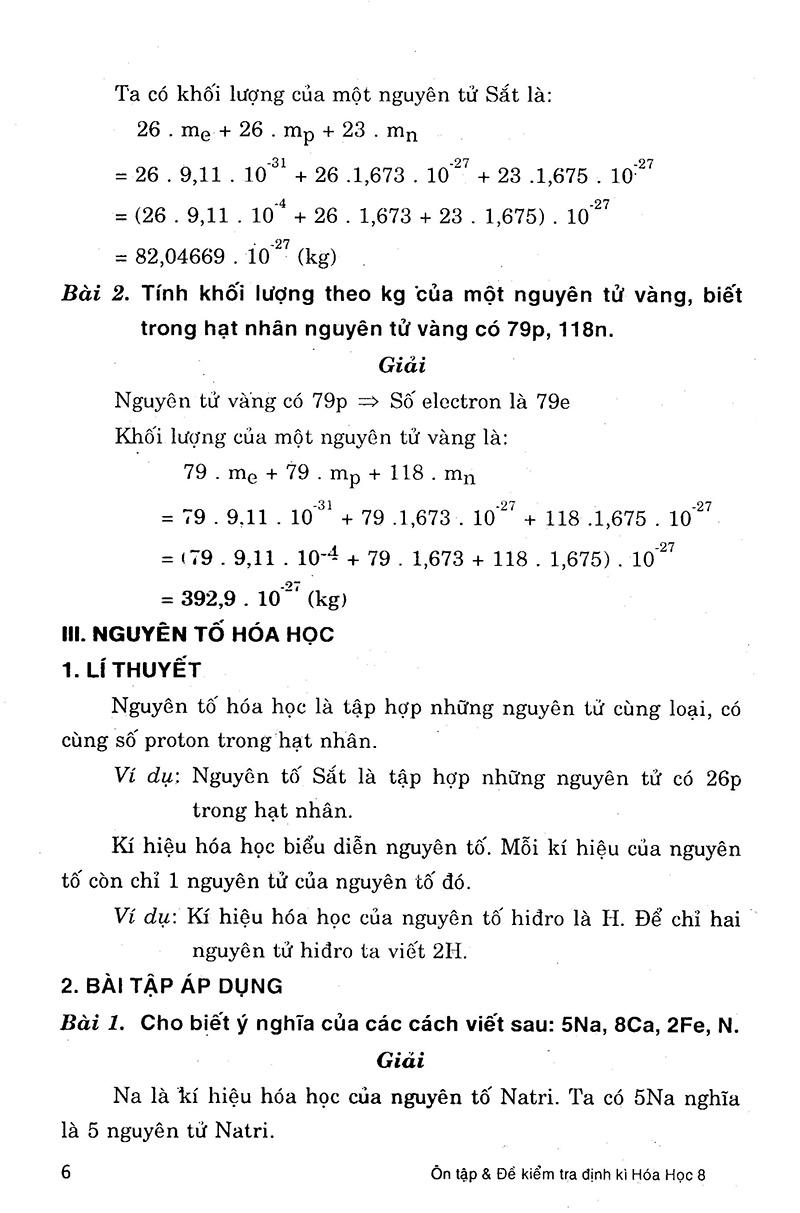 Ôn Tập Và Kiểm Tra Định Kì Hóa Học Lớp 8 (Tái Bản)