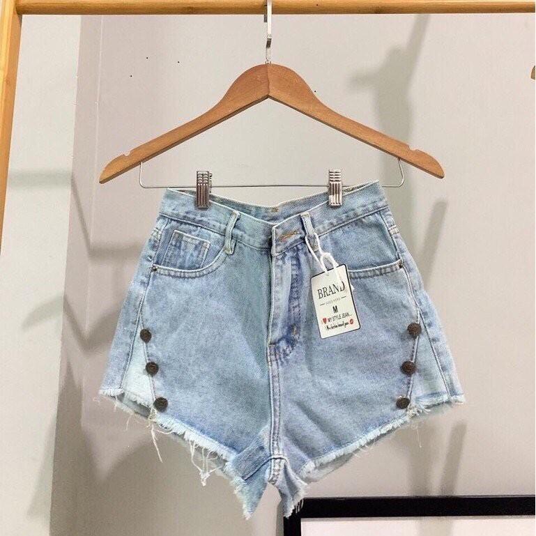 Quần short jean nữ lưng cao King168 , quần short nữ cao cấp YT09