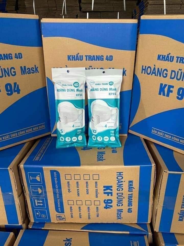 1 thùng 300 cái khẩu trang kf94 chuẩn Hàn quốc