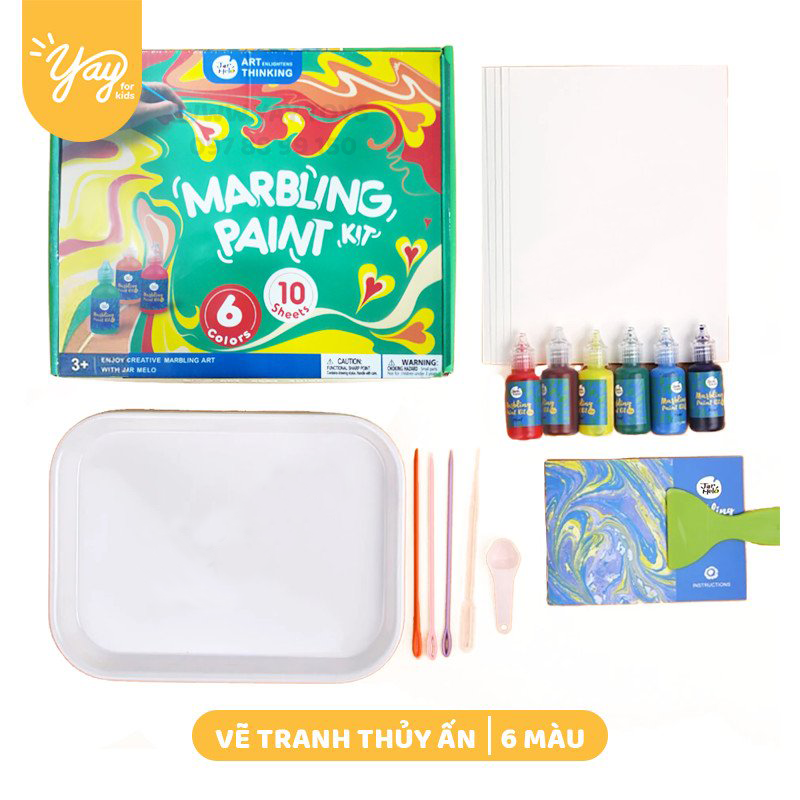 Giấy Vẽ Tranh Thủy Ấn 6 - 12 Màu Cho Bé 3 tuổi - Tookyland