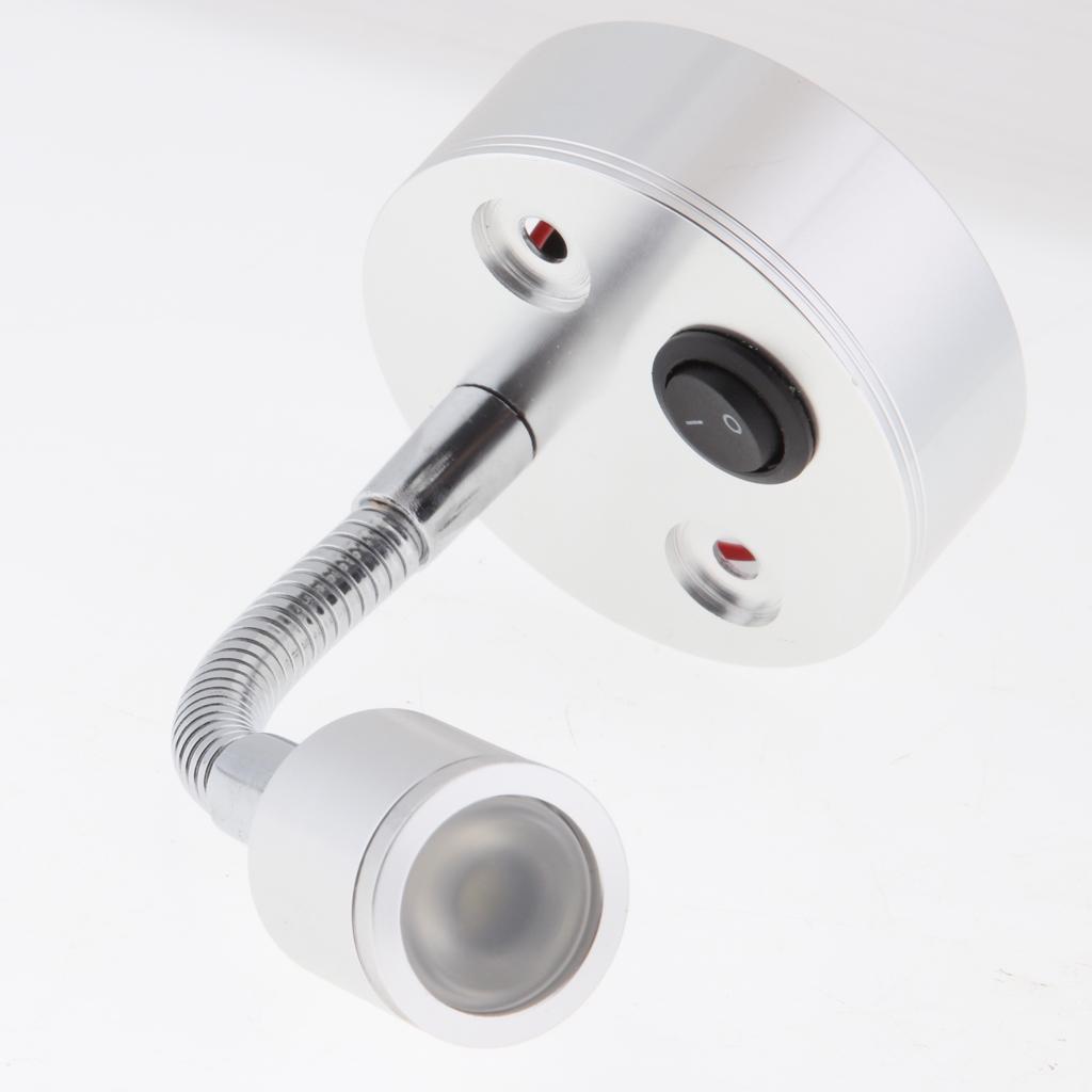 RV Boat 12V 1W LED Bedside Reading Light Wall Surface Mount