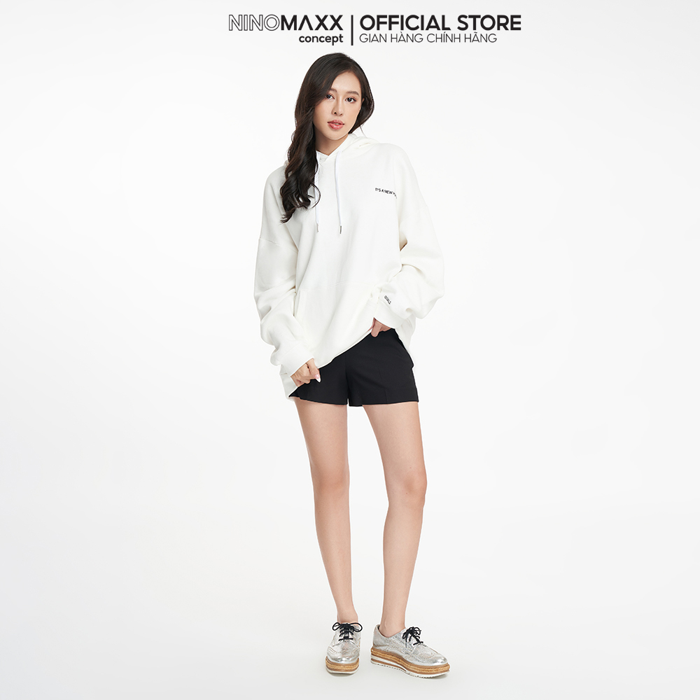 NINOMAXX Áo hoodies Nữ chất liệu cotton tay dài 2205002