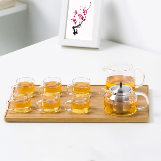 Bộ bình trà đạo mini thủy tinh chịu nhiệt T107 - 250mL