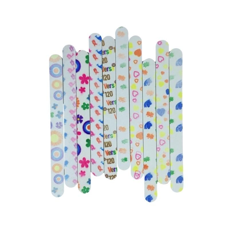 Vỉ 5 Cái Dũa Móng Tay Hình Hoa Lá Dài 17cm Dùng Để Dũa Móng Tại Nhà, Dũa Móng Nhám 120/120