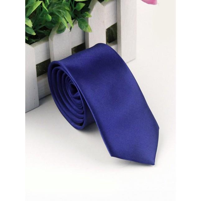 Combo 1 chiếc Cà Vạt Lụa Bản 5cm và 1 nơ lụa thời trang nam nữ (xanh)