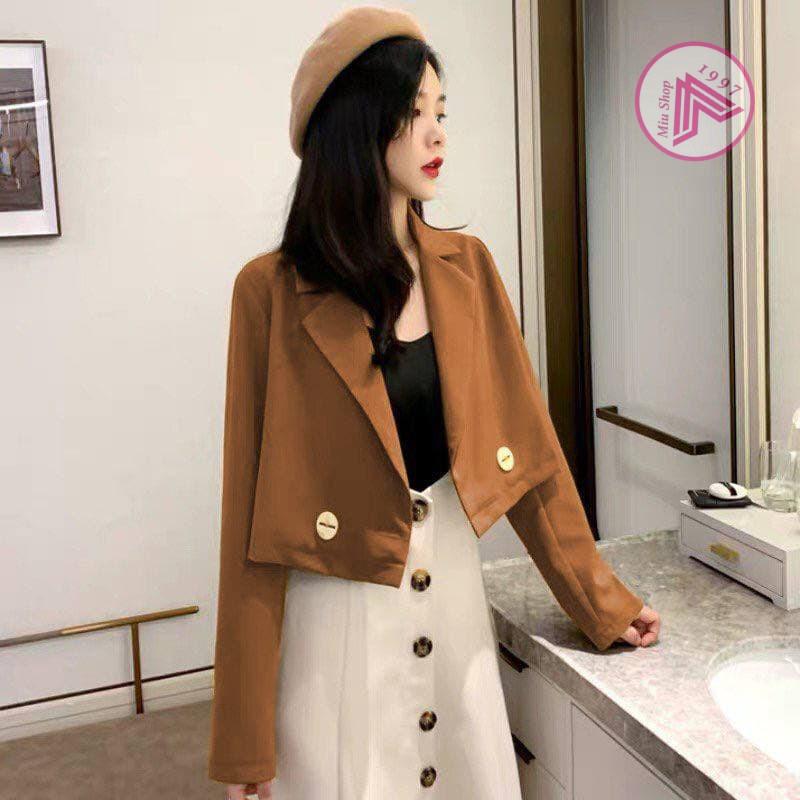Áo Vest Lửng 2 Khuy (CAM ĐẤT)