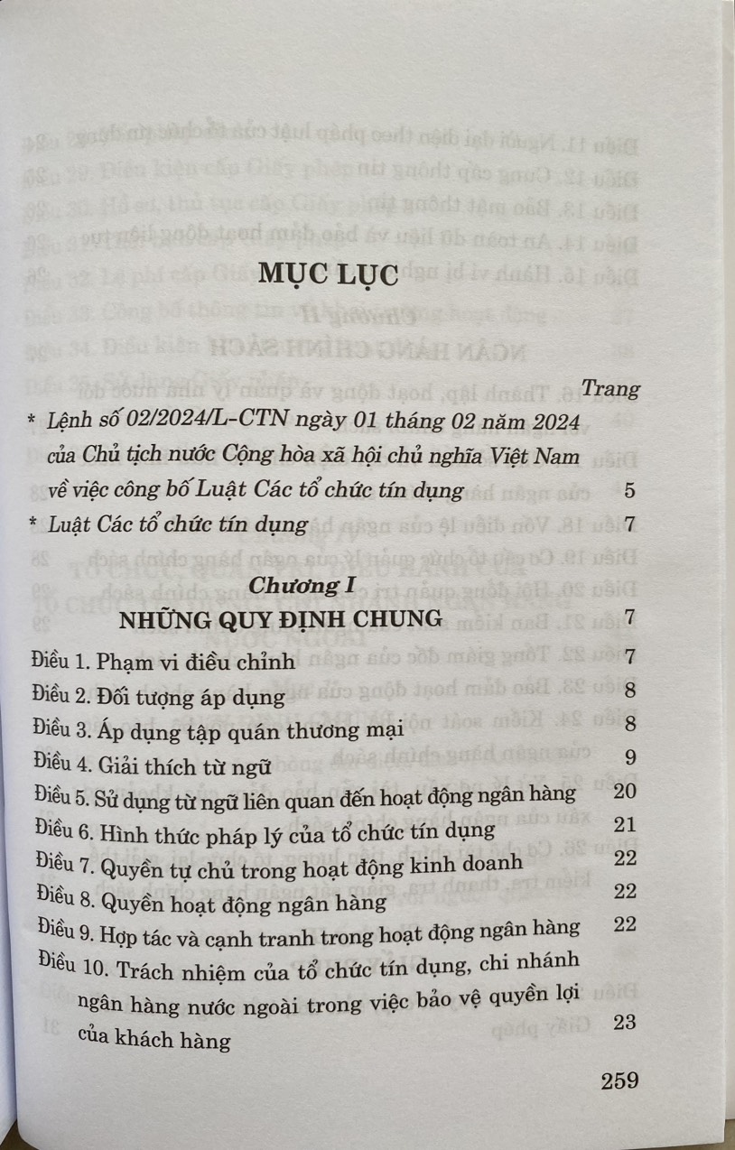 Luật Các Tổ Chức Tín Dụng
