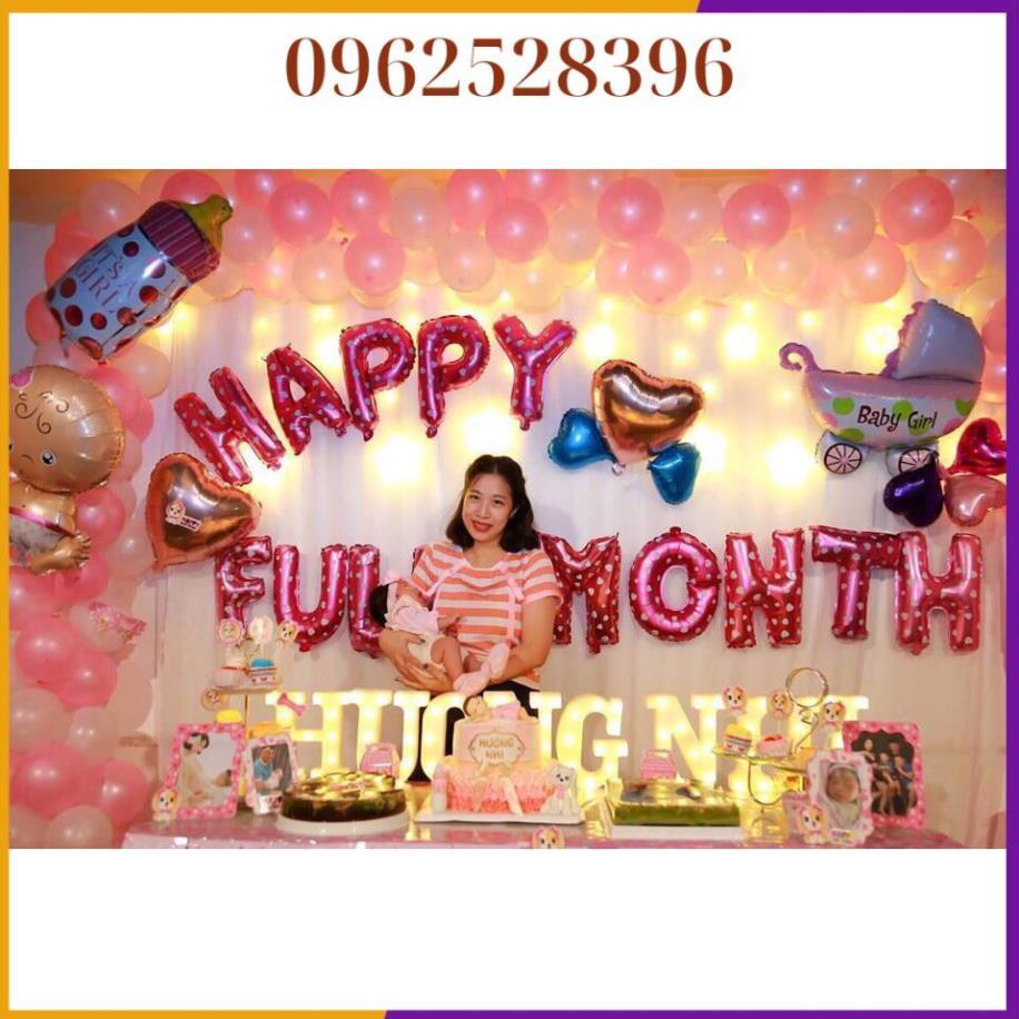 Combo trang trí đầy tháng cho bé Happy Full Month FM 02