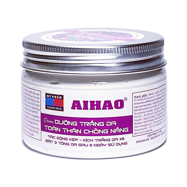 Kem AIHAO Dưỡng Trắng Da Toàn Thân Chống Nắng (hộp 135g)