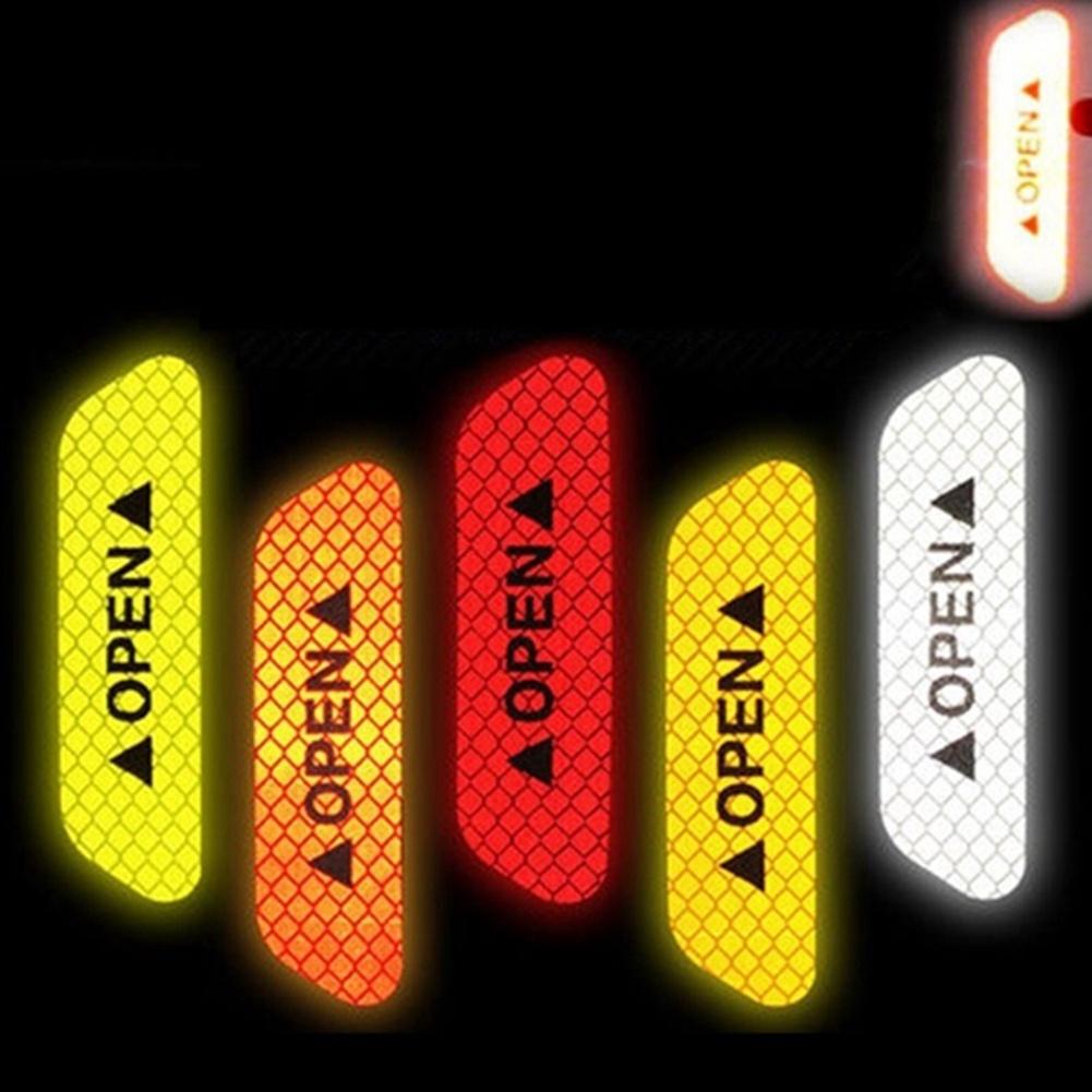 Bộ 4 Miếng Dán Cửa Xe Hơi In Chữ Cảnh Báo An Toàn