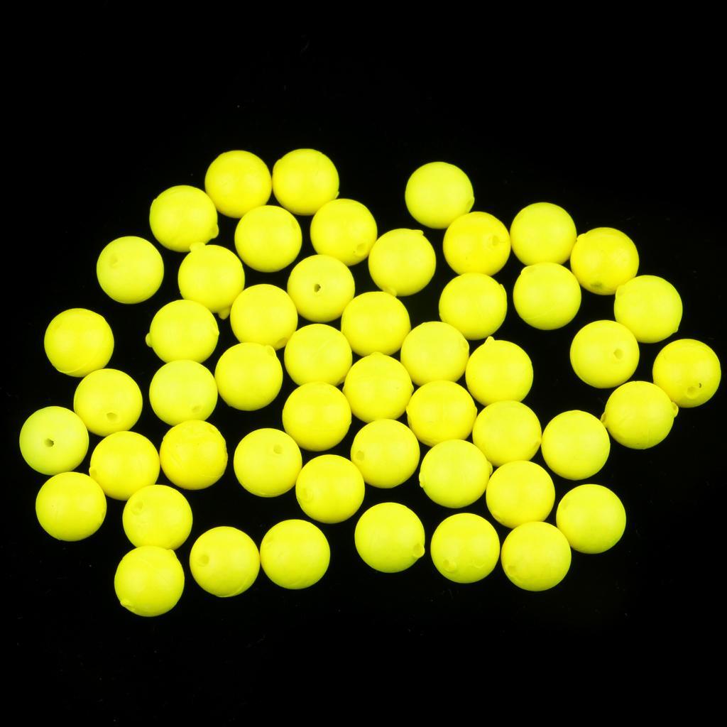 50pcs Ultralight Fishing Float Balls EVA Foam Indicators Drift Ball Bobbers Fishing Accessories