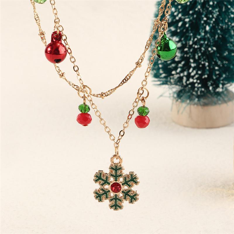 Nhiều Màu Sắc Chuông Cây Giáng Sinh Dây Chuyền Nữ Thời Trang Xương Đòn Collier Vòng Cổ Trang Sức Xmas Quà Tặng Năm Mới