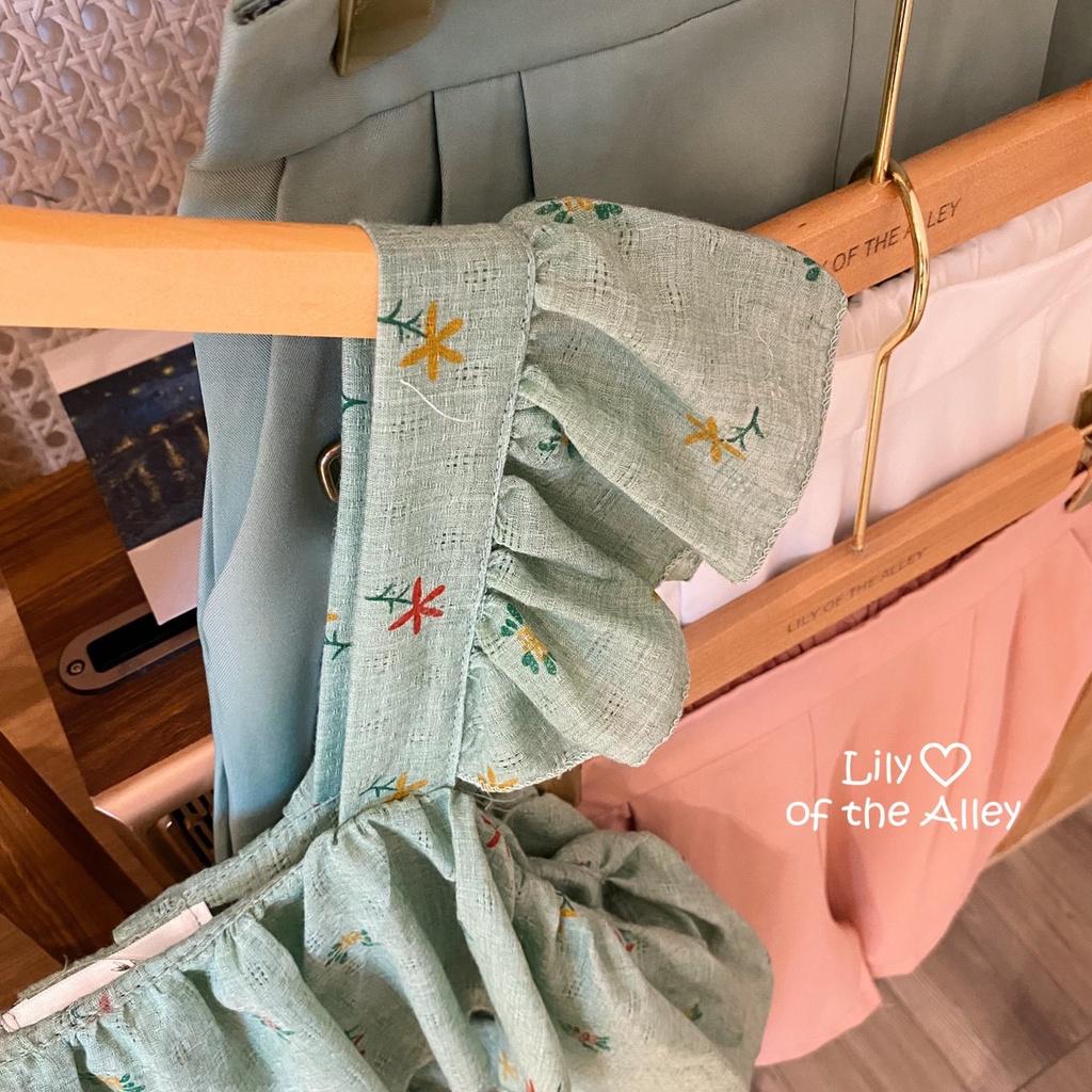 Set áo đũi hoa 3 tầng quần short