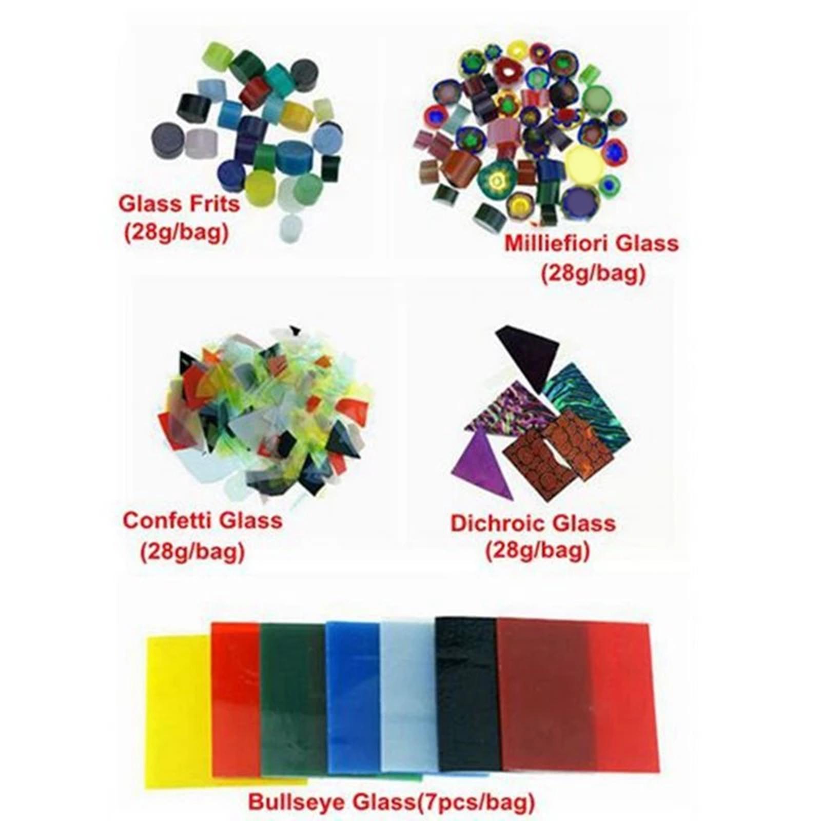 10-Pieces Electric Microwave Kiln Small Kit for Glass Fusing Kiln Supplies Molds for Microwave Home Use DIY Glass Art Craft Jewelry Fused Kiln