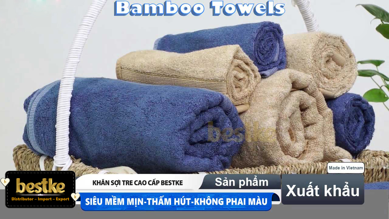 COMBOO 2 BỘ = 6 Khăn Tắm, Khăn Gội, Khăn Mặt Bamboo Bestke Cao cấp Xuất khẩu Hàn Quốc màu Cafe Sữa, Bamboo Towel