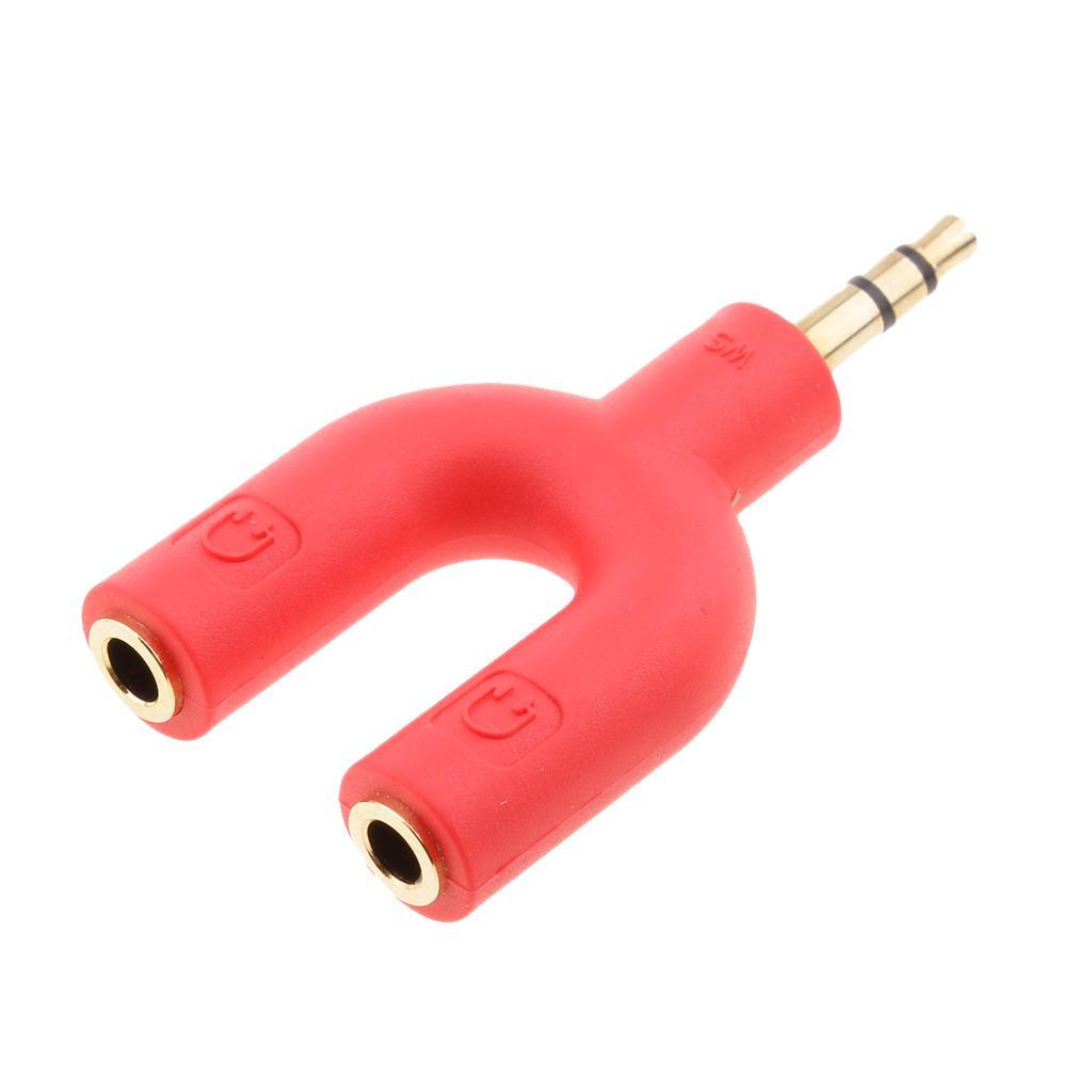 Audio Splitter , 3.5mm Male to 2 Female Socket Adapter, Stereo Cable