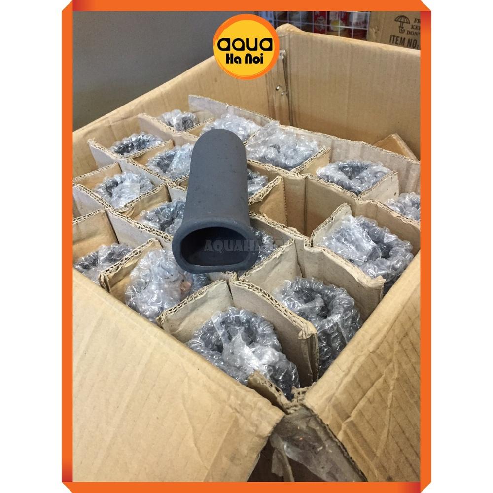 Đồ chơi tép cảnh bằng gốm - Hang trú ẩn miệng tròn - màu đen - Trang trí hồ cá tép cảnh, giúp tép trú ẩn, xả stress