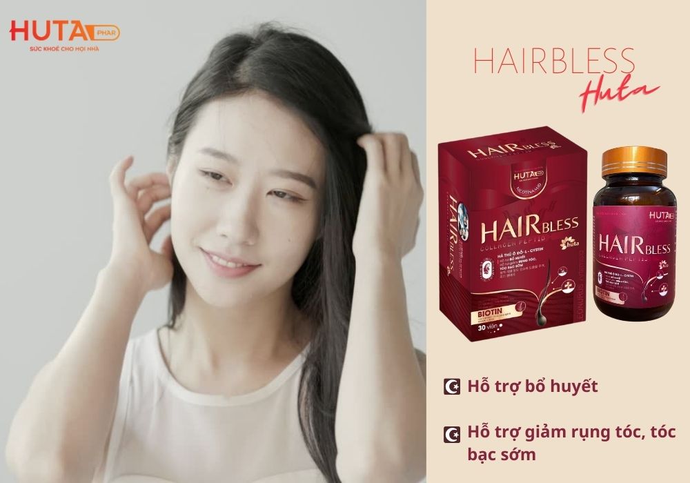 Viên uống dưỡng tóc HAIRBLESS - Hỗ trợ giảm rụng tóc, tóc bạc sớm