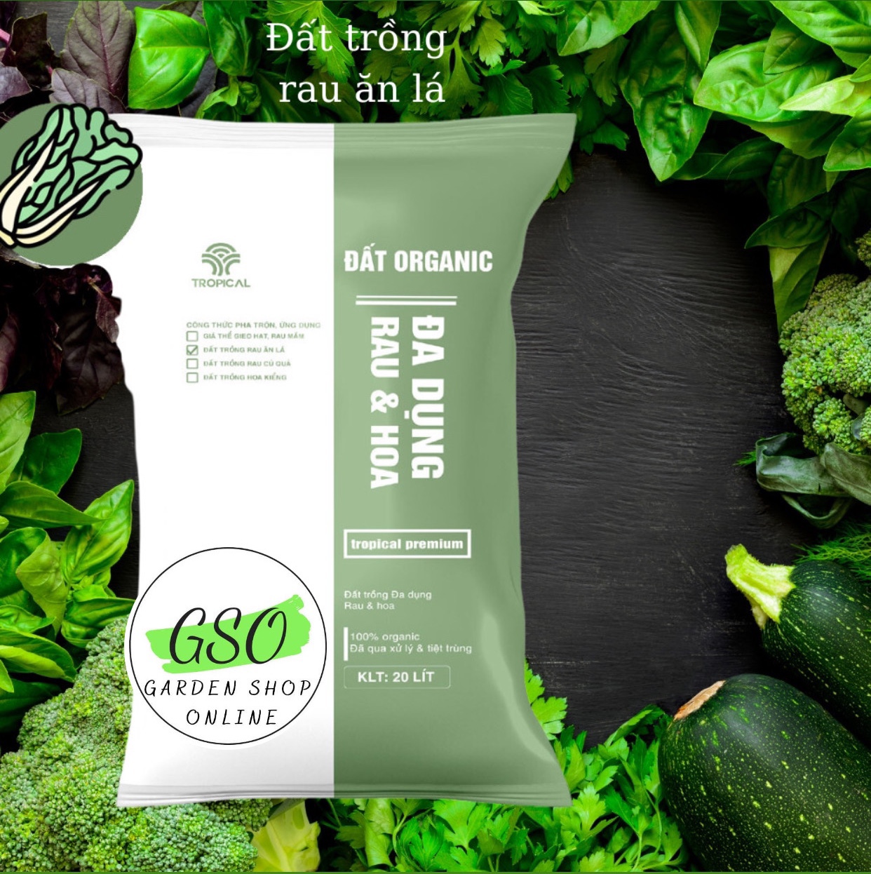 Đất trồng rau ăn lá Tropical Premium
