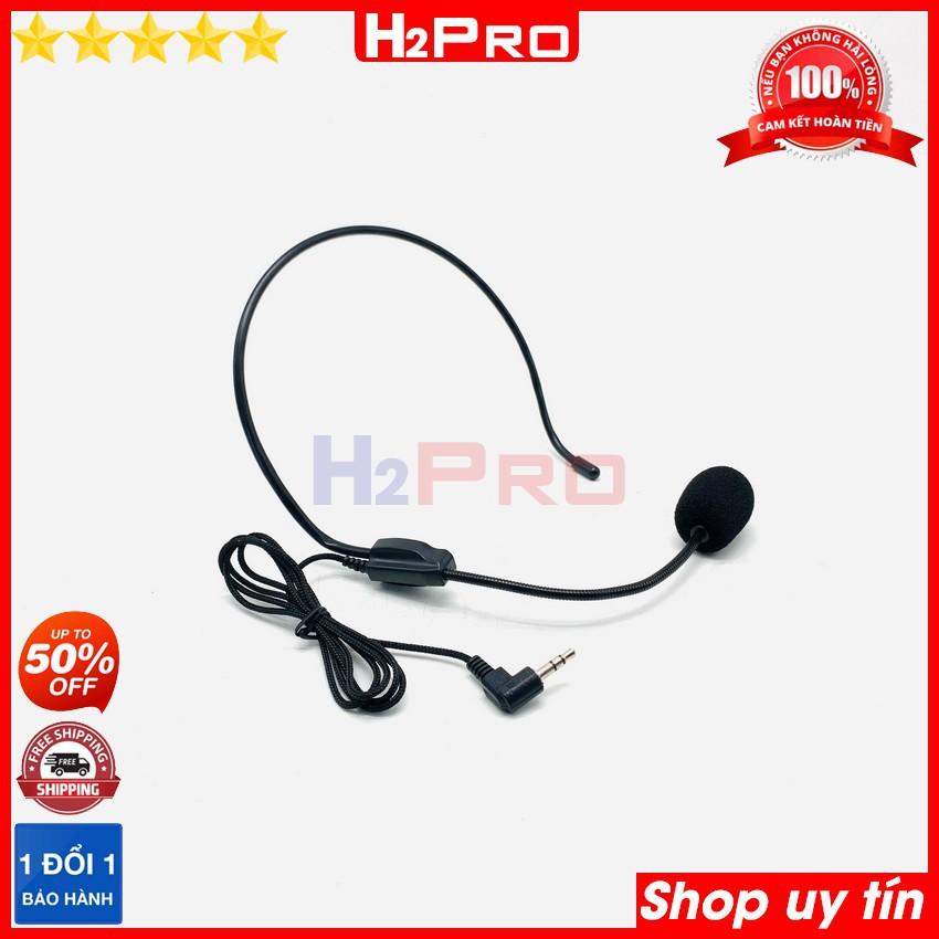 Micro trợ giảng có dây H2Pro cao cấp đeo vành tai, mic quàng tai có dây giá rẻ dùng cho trợ giảng