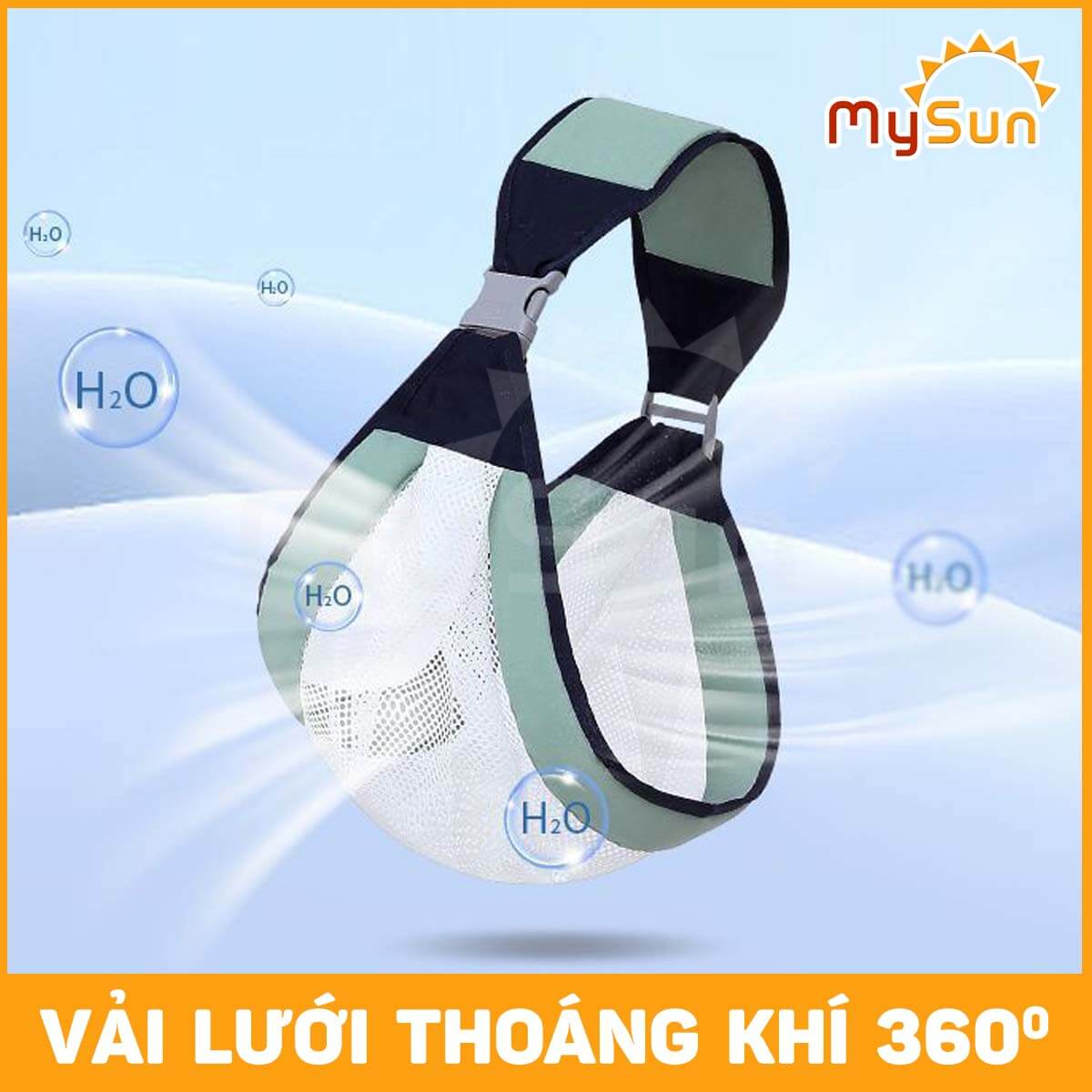 Đai địu bằng vải lưới giá rẻ cho em bé điệu trẻ sơ sinh bế nằm ngang MySun