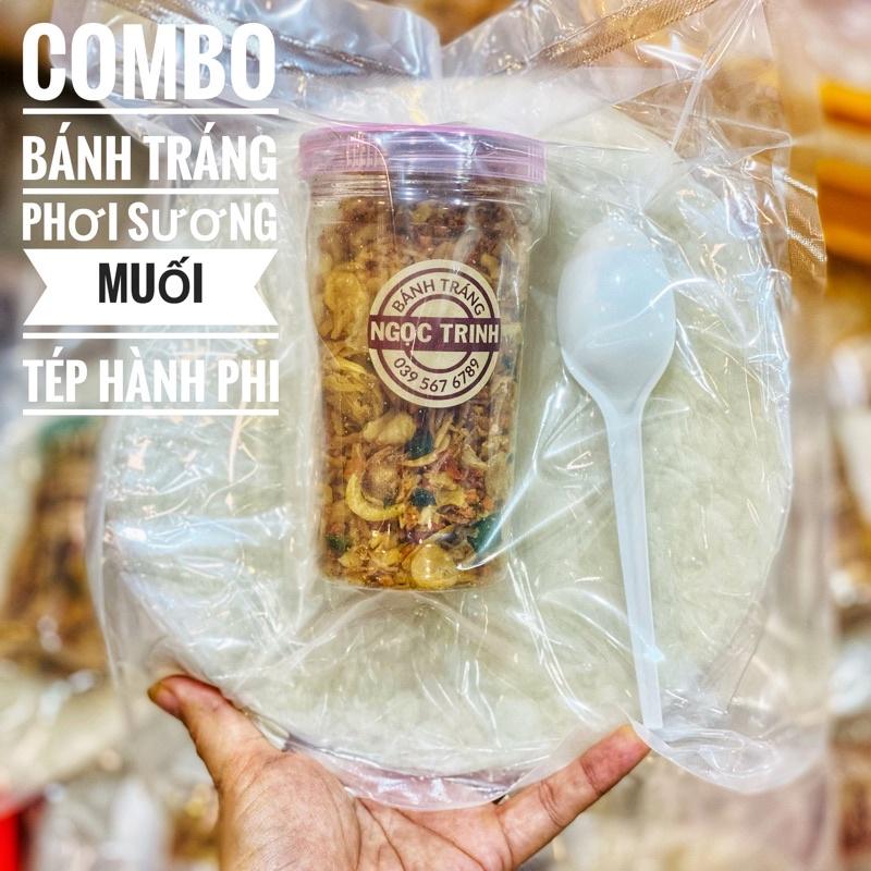 COMBO Bánh tráng Phơi Sương muối tép hành phi cao cấp Ngọc Trinh