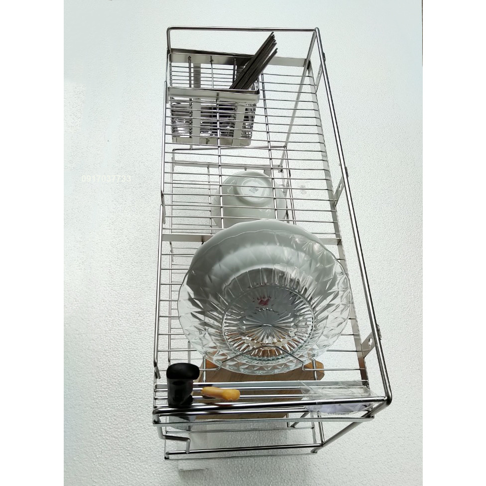 Kệ chén Kibath đa năng 2 tầng inox 304