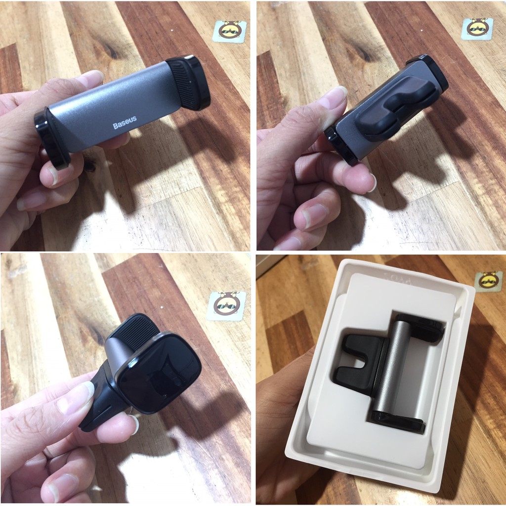 Kẹp điện thoại gắn cửa gió ô tô Baseus Steel Cannon Car Mount SUGP-09 - Hàng chính hãng