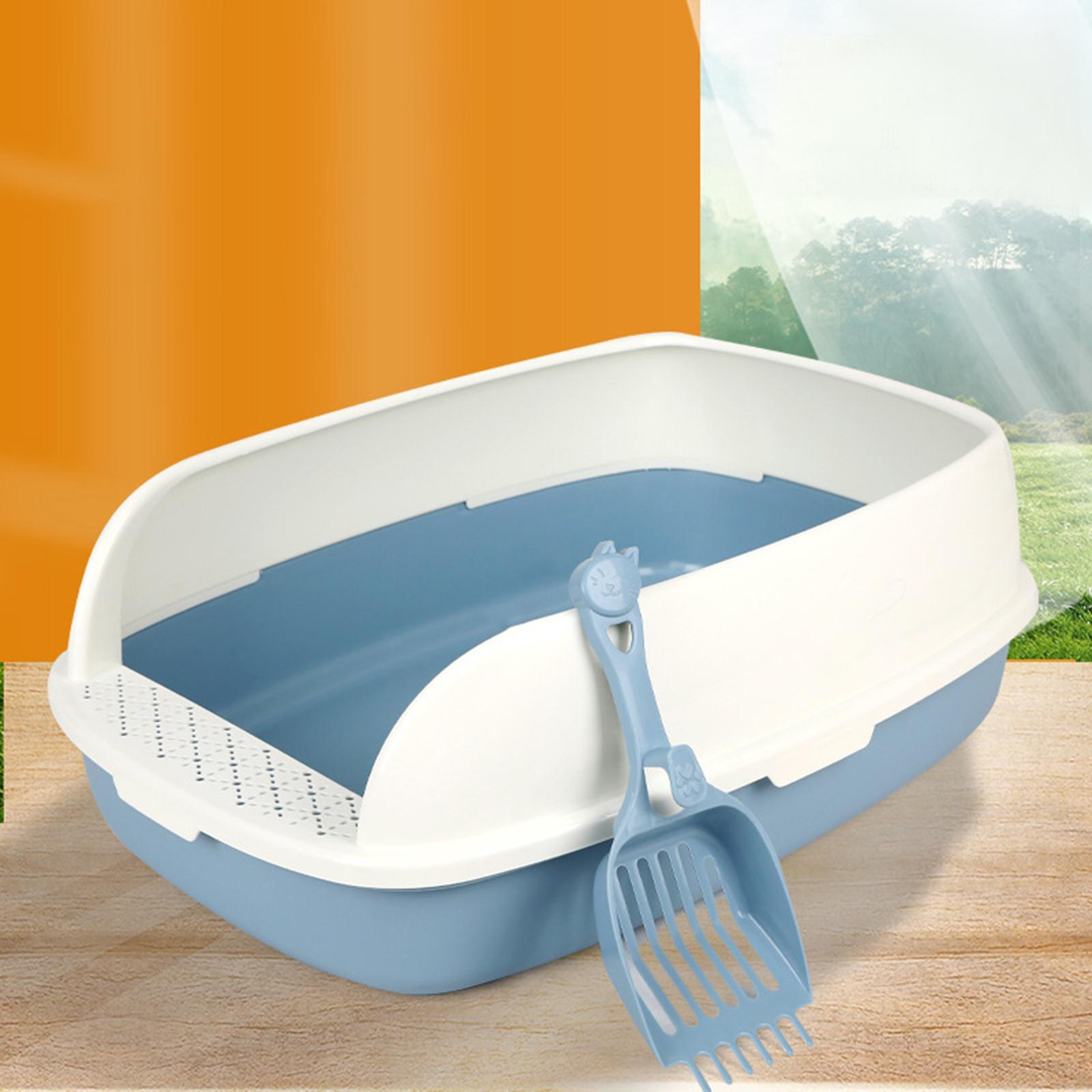 Cat Litter Box Kitten Litter Pan Toilet Detachable Rim Bedpan
