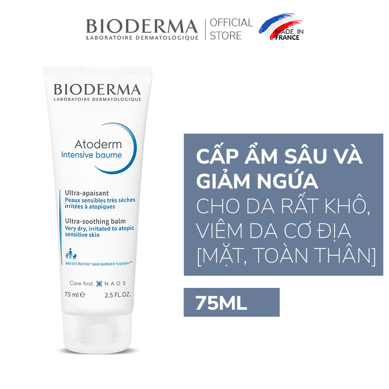Kem gel dưỡng ẩm và làm dịu dạng gel cho ra rất khô đến viêm da cơ địa Atoderm Intensive gel-crème 75ml