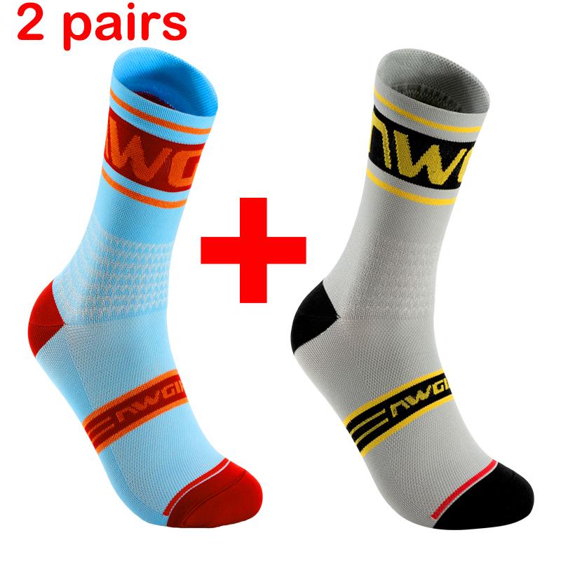 2 chiếc vớ xe đạp chuyên nghiệp đi xe đạp đi xe đạp nam nam Color: 2pairsH Size: 39-45