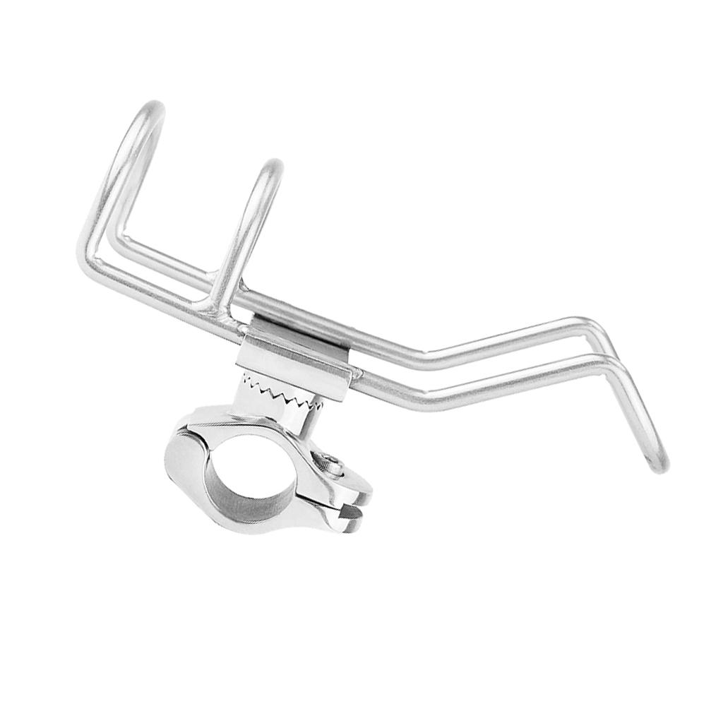 2xStainless Steel Fishing Rod Rack Holder Pole Bracket Support Boat Accessorie