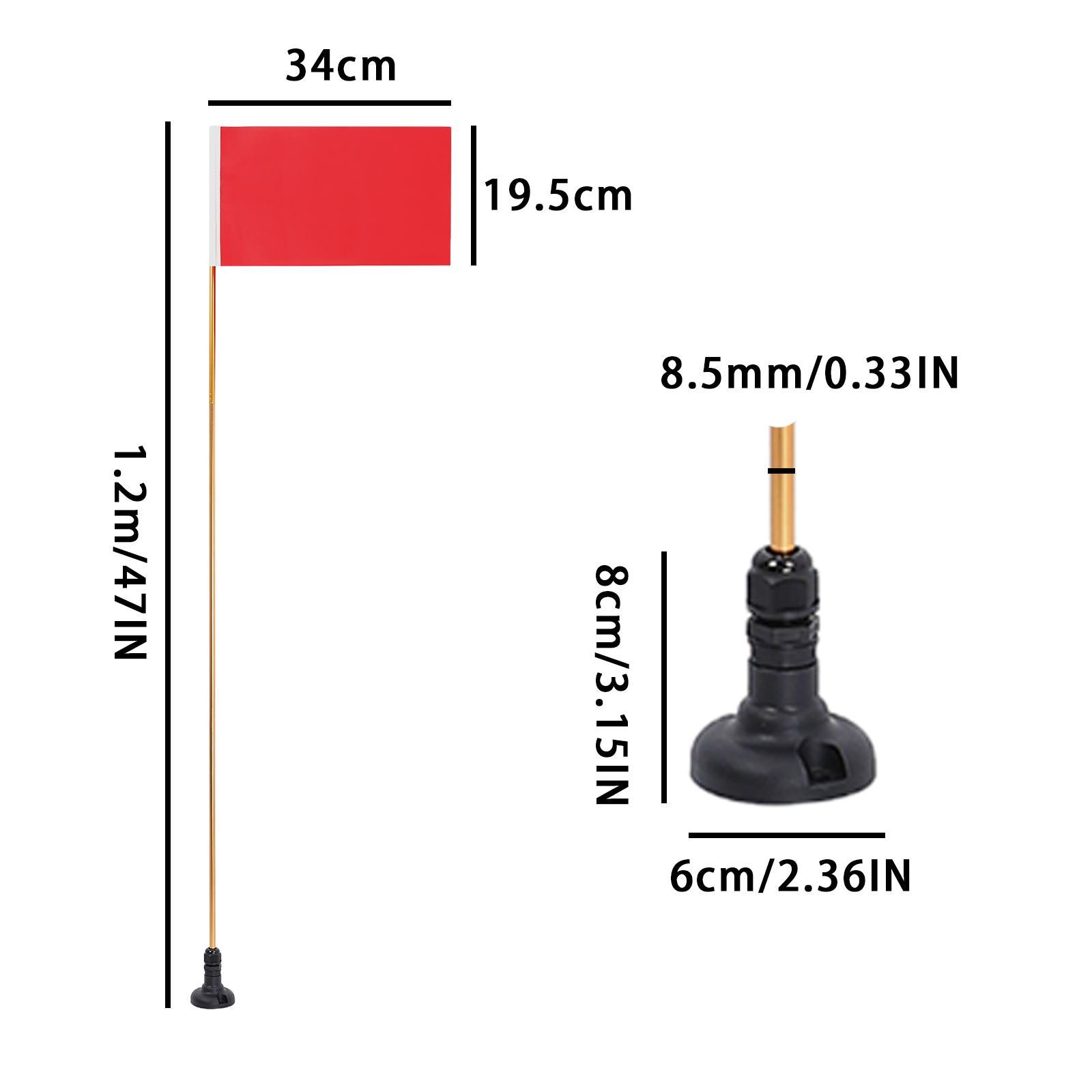 47" Kayak Safety Flag Track Mount with Rail Mount Base for Kayak Yacht Canoe Accessories