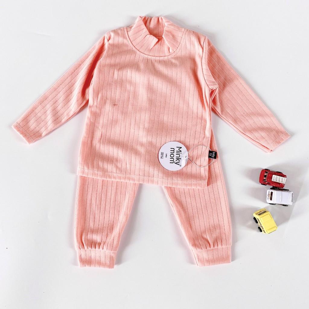 Bộ dài tay cổ 3 phân Miky M0m chất gân đũa trơn