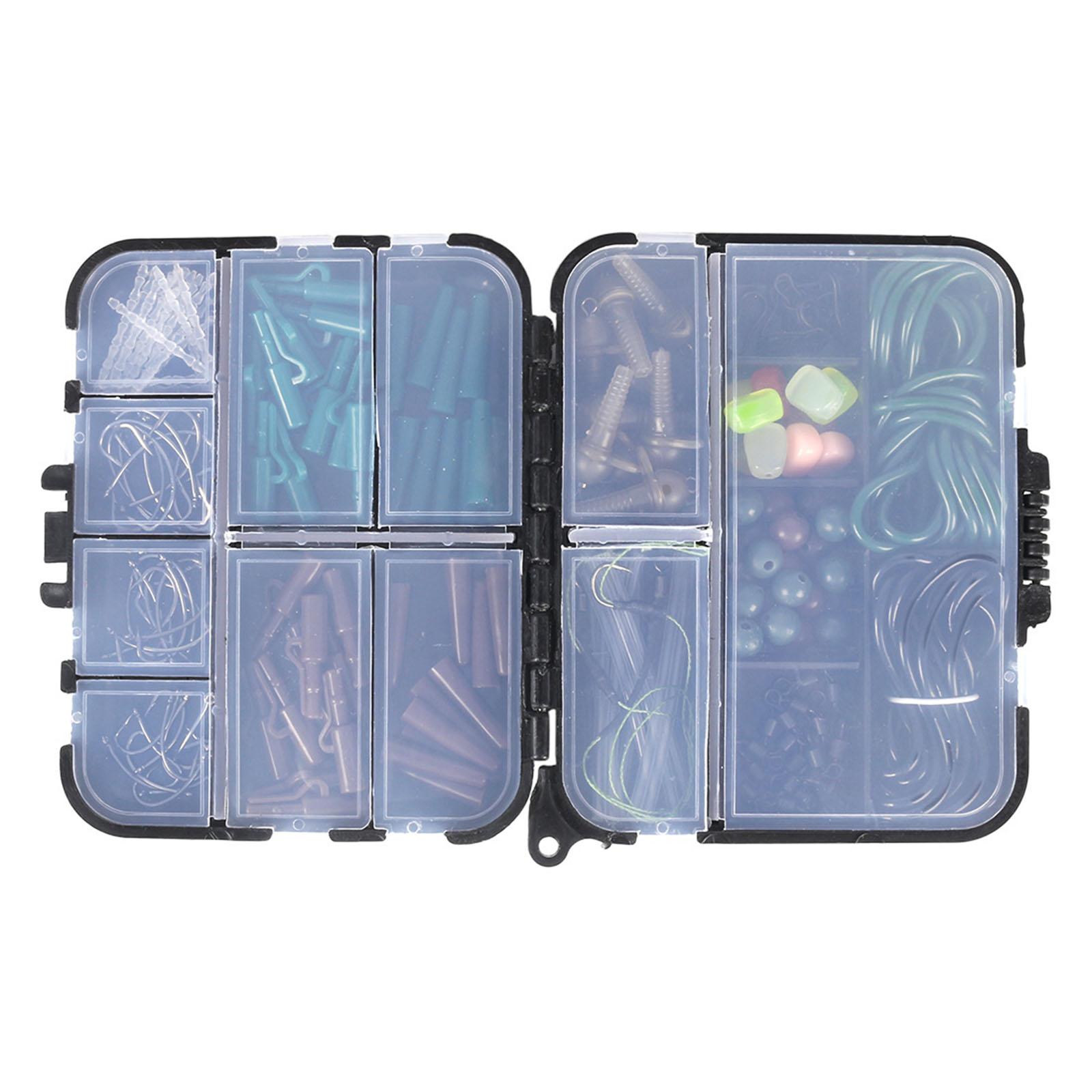 Fishing Tackle Kit 254pcs, Fishing Accessories Set with Tackle Box Off Set Hooks, Swivel Slides, Terminal Tackles Box for Saltwater and Freshwater