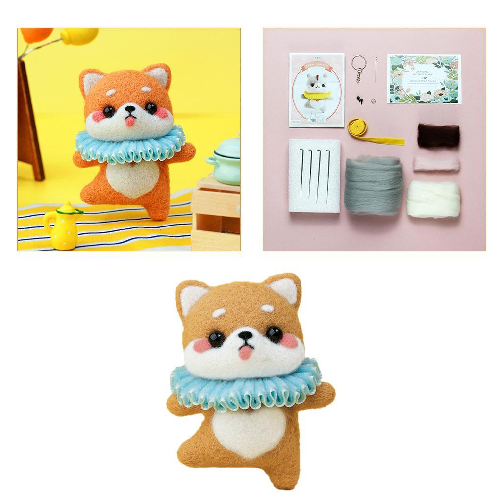 DIY  Felting Kit Felt Animals Wool Felt Tools and Foam Mat